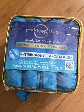 Sleep Styler Large Rollers - Blue Heat-Free Curlers